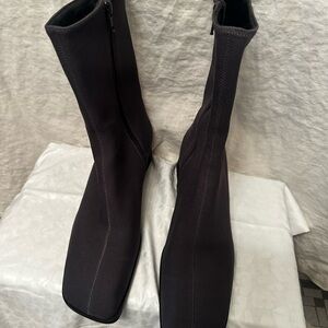 Grey Ankle Sock Boots
